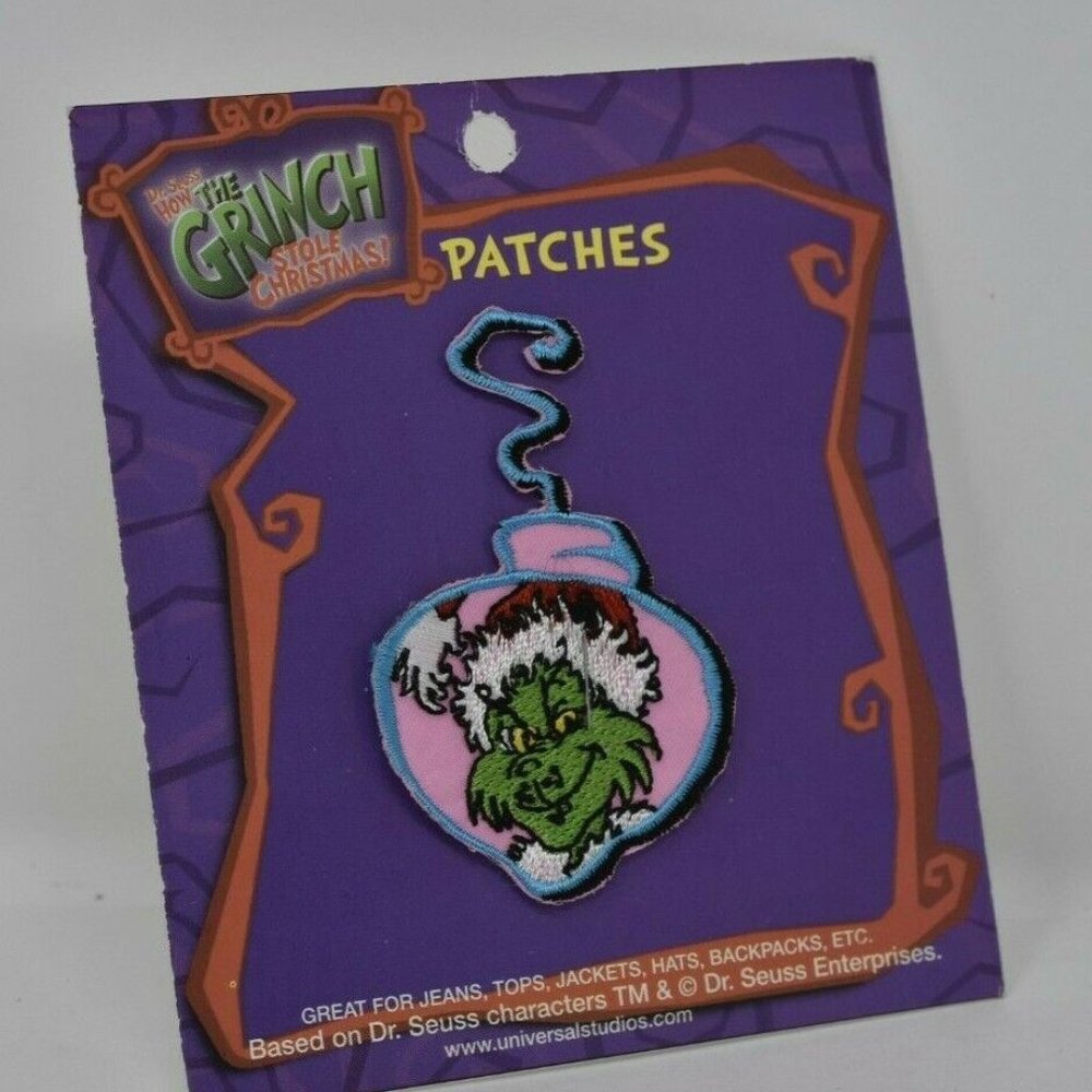 Dr Seuss How The Grinch Stole Christmas Ornament Patch 2000 Official HTF B